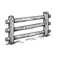 Wooden fence design for outdoor spaces and landscaping ideas vector