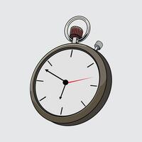 Stopwatch simple isolated cartoon illustration with a light background vector