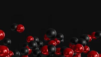 Floating 3D Balloons in Red and Black Theme, Dynamic Seamless Loop Background for Black Friday video