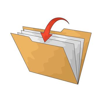 insertar documentos dentro carpetas vector