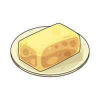 butter block illustration vector