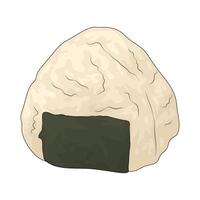 illustration of a delicious onigiri vector