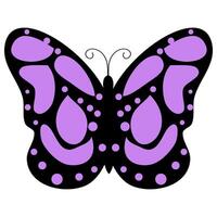 Colorful of summer Purple butterflies. Trendy modern illustration vector