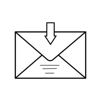 obtener instante mensaje entrega con esta moderno correo electrónico icono, un símbolo de comunicación y conexión vector