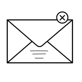 Important email deletion notification icon for user interface design and website development vector