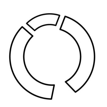 Sleek modern abstract circular design symbolizing connection, collaboration and progress for business branding vector