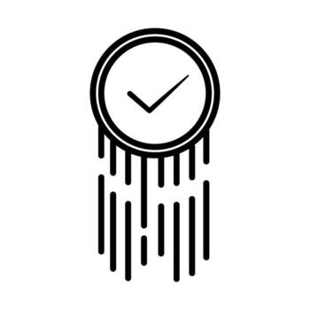 eficiente hora administración con terminado tarea icono para productividad y éxito vector