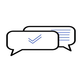 Modern messaging icon perfect for communication apps and business websites for success and confirmation vector