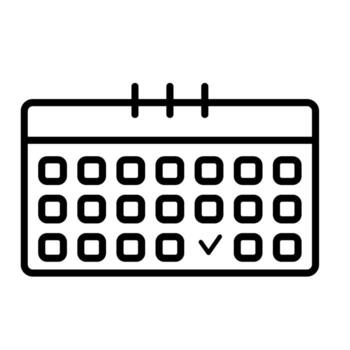 Schedule your next appointment with ease using this modern calendar icon, a simple reminder tool vector