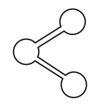 Modern share icon symbolizing connection and communication for social media platforms online vector