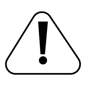 Important attention needed with exclamation point in triangle for safety alert and danger warning sign vector