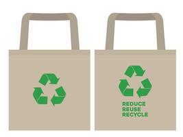 recycled shopping bags, reuse, reduce, eco vector