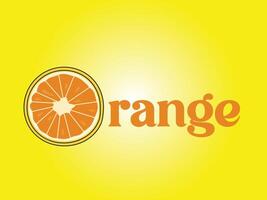 orange fruit logo for juice brand or fruit label vector