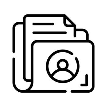Grab this outline icon of secure record folder vector