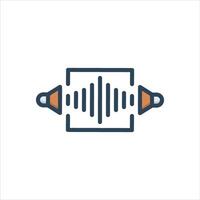 Color icon soundwave vector
