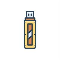 Color icon usb-flash-drive vector