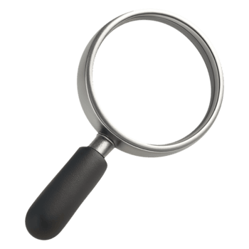 3d ingrandimento bicchiere icona nel realistico stile isolato su trasparente sfondo per ricerca trova Ingrandisci e ragnatela interfaccia png