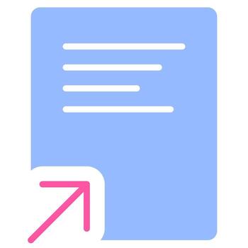 nota final referencia icono vector