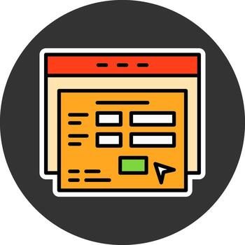 Application Form Minimal Filled Grey Circle Icon vector