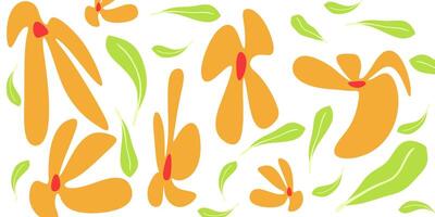 Groovy flowery background, bright floral decoration background vector