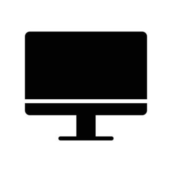A computer monitor on a white background vector