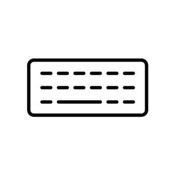 Simple Minimalist Keyboard Icon for Modern Digital Design Projects vector