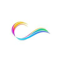 Abstract Rainbow Wave Logo - Modern Branding Design vector