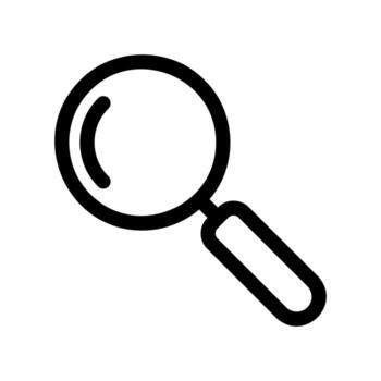 Magnifying Glass Icon for Search Functionality on a Website vector