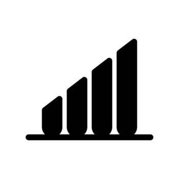 señal fuerza indicador con ascendente vertical barras vector