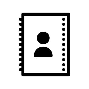 Spiral Bound Address Book with a Person Icon on the Front vector