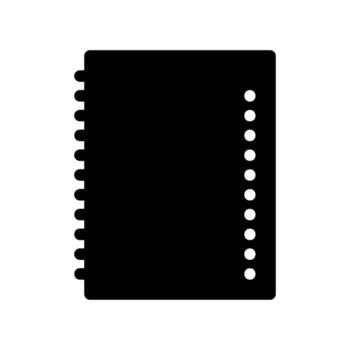 Side View of a Spiral Bound Notebook with Perforated Pages vector