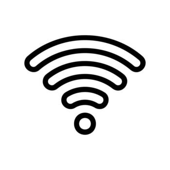 inalámbrico red señal icono con concéntrico arcos vector