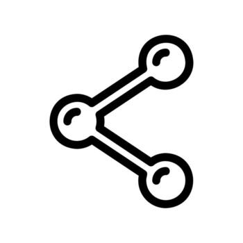 Minimalist Share Icon with Three Connected Nodes vector