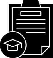 Mortarboard Glyph Icons Des vector