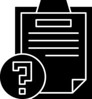 Question mark Glyph Icons vector