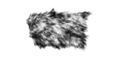 Faux Fur Texture In Black And. Soft And Fluffy Material For Fashion And Interior Design Isolated On Transparent Background png