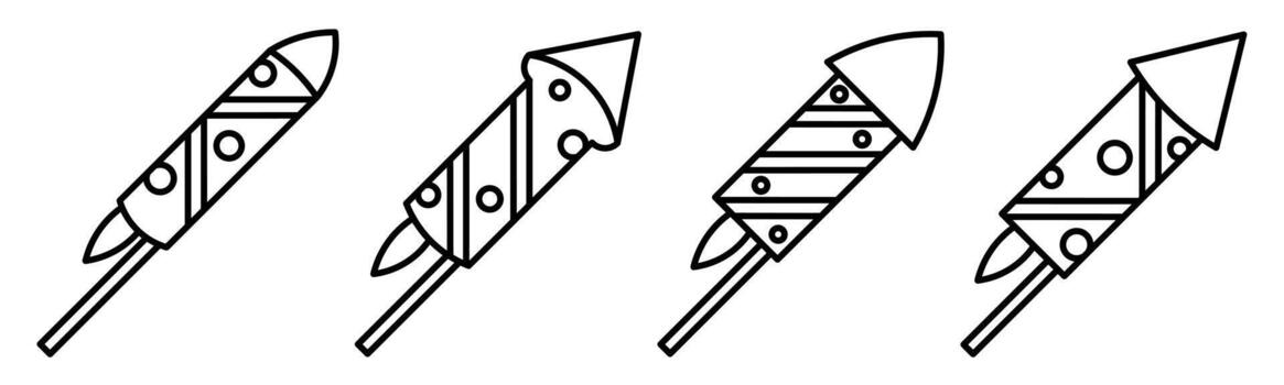 Firework, firework icon with lines. vector