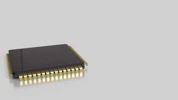 IC on white Background for Technology concept 3 d Rendering. photo