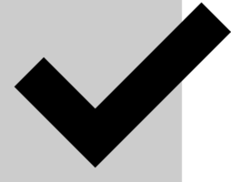 Gray icon check mark green square png