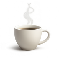 Hot coffee cup with steam isolated on transparent background png