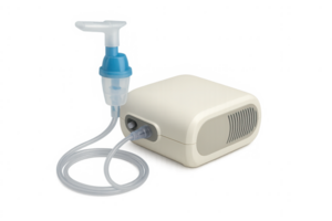Professional medical nebulizer device for respiratory therapy and inhalation treatments png