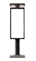 Isolated outdoor advertising structure with illumination and blank display for marketing and promotion purposes png