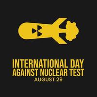 International Day against Nuclear Tests Illustration. vector