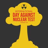 International Day Against Nuclear Tests. August 29. vector