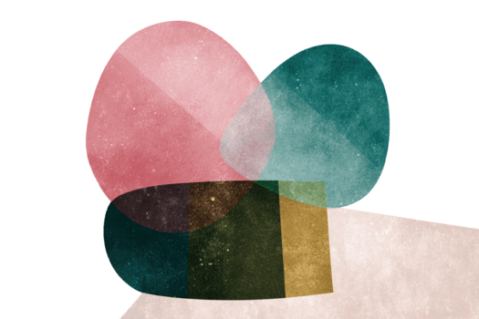 Geometric layered blob with a dreamy glow creating a serene visual experience png