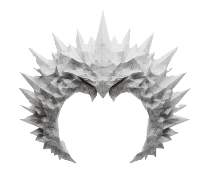 resumen geométrico corona diseño con agudo angular caracteristicas png