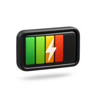 Battery Indicator with Lightning Bolt Icon png