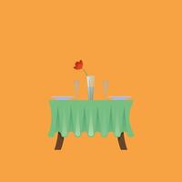 dinner for two vector