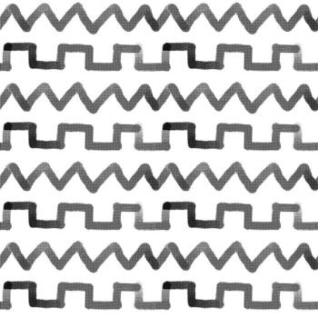 geométrico formas en un modelo con resumen a rayas trazos rayas en el forma de geométrico líneas, zigzags, y triangulos. sin costura textura, dibujado a mano sombreado vector