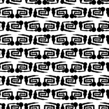 Abstract pattern of rectangle in spiral, line with dots of different thickness. brush for creating lines with dots. Monochrome. drawing with hand-drawn effects. seamless texture of dots vector